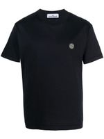 Stone Island t-shirt en coton à patch logo - Bleu - thumbnail