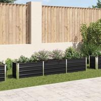 VidaXL Plantenbak verhoogd 240x40x45 cm gegalvaniseerd staal antraciet