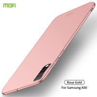 Voor Galaxy A50 MOFI Frosted PC ultradun hard case (rosé goud)