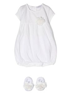 La Perla Kids robe à fleurs appliquées - Blanc