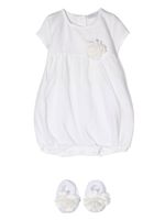 La Perla Kids robe à fleurs appliquées - Blanc