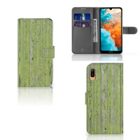 Huawei Y6 (2019) Book Style Case Green Wood - thumbnail