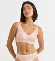 Sloggi Zero feel Soft Bra Bliss - Naadloze BH top - Kanten bralette met brede bandjes