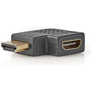 HDMI-Adapter | HDMI-Connector - HDMI Female | Links Gehoekt | Zwart