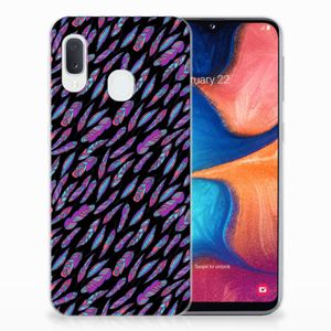 Samsung Galaxy A20e TPU bumper Feathers Color