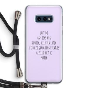 GSM: Samsung Galaxy S10e Transparant Hoesje met koord
