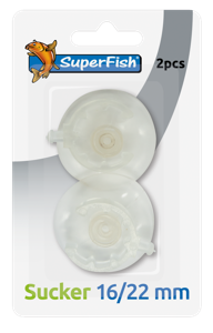 Superfish Zuignappen 16/22mm - Betrouwbare Aquarium Grip, 2-pack Duurzame Zuigers