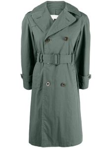 Maison Margiela trench croisé à taille ceinturée - Vert