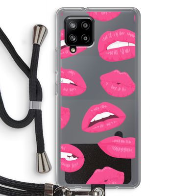 Bite my lip: Samsung Galaxy A42 5G Transparant Hoesje met koord