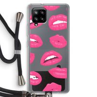 Bite my lip: Samsung Galaxy A42 5G Transparant Hoesje met koord