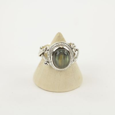 Zilveren Ring met Labradoriet Maat 16,5 - Model 2 (Sterling Zilver 925)