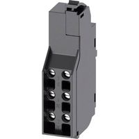 Siemens 3VA9988-0AA11 Hulpschakelaar 1 stuk(s) 2x wisselcontact Instelbereik (stroomsterkte): 10 A (max) Schakelspanning (max.): 600 V/AC (b x h x d) 14 x 56 x - thumbnail