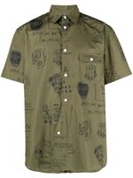 Junya Watanabe MAN chemise imprimée à manches courtes - Vert