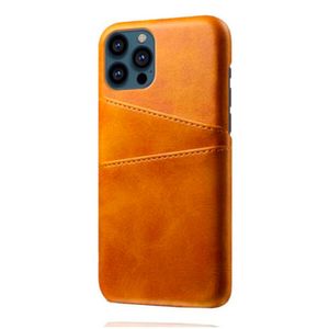 Casecentive Leren Wallet Back case iPhone 14 Plus tan - 8720153795548