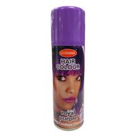 Haarspray of haarverf - kleur paars - verkleed accessoires - 125 ml - volwassenen en kinderen - thumbnail