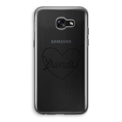 Friends heart black: Samsung Galaxy A5 (2017) Transparant Hoesje