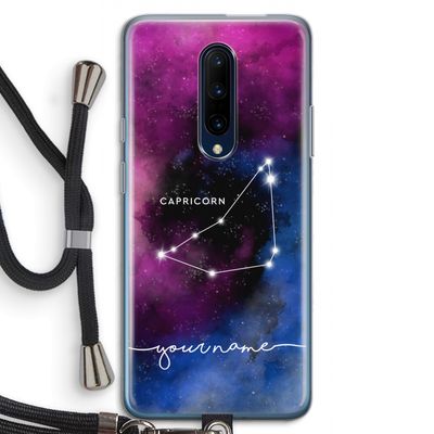 Sterrenbeeld - Donker: OnePlus 7 Pro Transparant Hoesje met koord