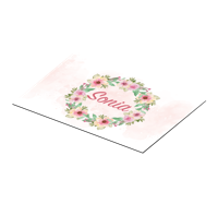 Aquarelbloemen met naam Placemat