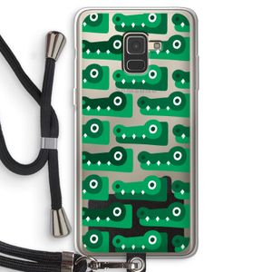 Crocs: Samsung Galaxy A8 (2018) Transparant Hoesje met koord