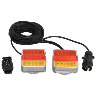 VidaXL Aanhangerlampen 2 st led-lamp 12 v 10,5x7,5x10 cm rood
