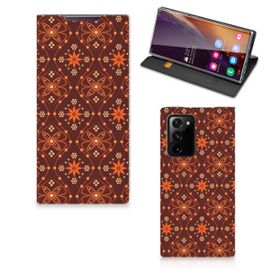 Samsung Galaxy Note 20 Ultra Hoesje met Magneet Batik Brown