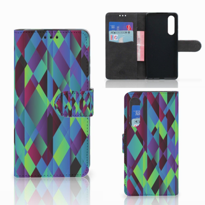 Huawei P30 | Book Case | Abstract Green Blue
