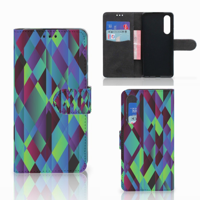 Huawei P30 | Book Case | Abstract Green Blue