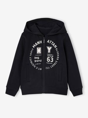 Ritssweater mt capuchon sport BASICS jongens antraciet