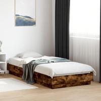 Bedframe zonder matras hout gerookt eikenkleurig 90x200 cm
