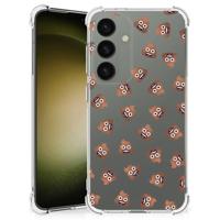 Doorzichtige Silicone Hoesje voor Samsung Galaxy S24 Poep Emojis