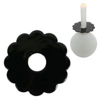 Stjernsund kaarsenring loua bloem zwart glans 9,3 cm | 24 stuks