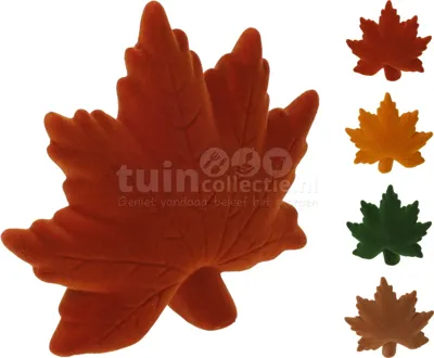Ornament Esdoornblad 14cm Assorti 1st