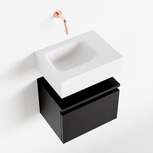 MONDIAZ ANDOR 40cm toiletmeubel urban. LEX 40cm wastafel talc links geen kraangat