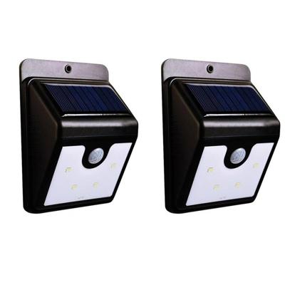 Wandlamp - 8x stuks - solar - tuinverlichting - LED - IP44 - 10 cm