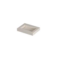 INK Pitch Wastafel keramische slab bak met drain en front en side skirts zonder kraangat 60x45x9 Travertin mat