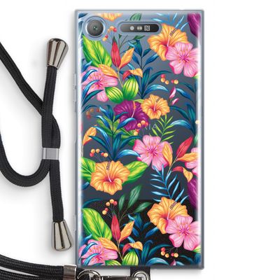 Tropisch 2: Sony Xperia XZ1 Transparant Hoesje met koord