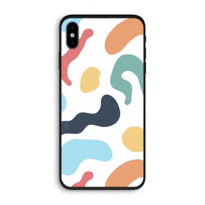 Memphis Shapes Blue: iPhone XS Biologisch afbreekbaar hoesje