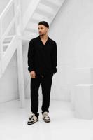 Croyez Ribbed Set Heren Zwart - Maat M - Kleur: Zwart | Soccerfanshop