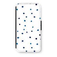 Blauwe stippen: iPhone 7 Flip Hoesje