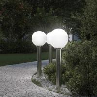 VidaXL Bolderverlichting 3 stuks 80 cm rvs ip44