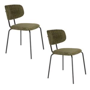 Housecraft Living Jaze Eetkamerstoelen Groen - Set van 2