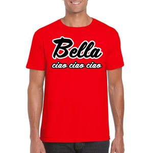 Rood Bella Ciao t-shirt voor heren