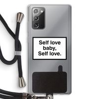 Self love: Samsung Galaxy Note 20 / Note 20 5G Transparant Hoesje met koord