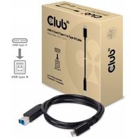 CLUB3D USB 3.1 Gen2 Type-C to Type-B Cable Male/Male, 1 M./ 3.3 Ft. - thumbnail