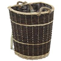 VidaXL Houtmand met draagriemen 44,5x37x50 cm natuurlijk wilgenhout
