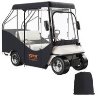 VEVOR Transparante golfkar regenhoes 4-persoons golfkarhoes 144 x 113 cm 600D waterdichte draagbare mobiele golfkar opslaghoes past op EZGO TXT golfkar