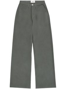 AMI Paris pantalon en coton à coupe droite - Gris