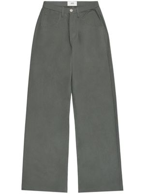 AMI Paris pantalon en coton à coupe droite - Gris AMI Paris pantalon en coton à coupe droite - Gris