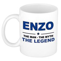 Enzo The man, The myth the legend cadeau koffie mok / thee beker 300 ml - thumbnail