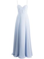 Marchesa Notte Bridesmaids robe longue à détail torsadé - Bleu